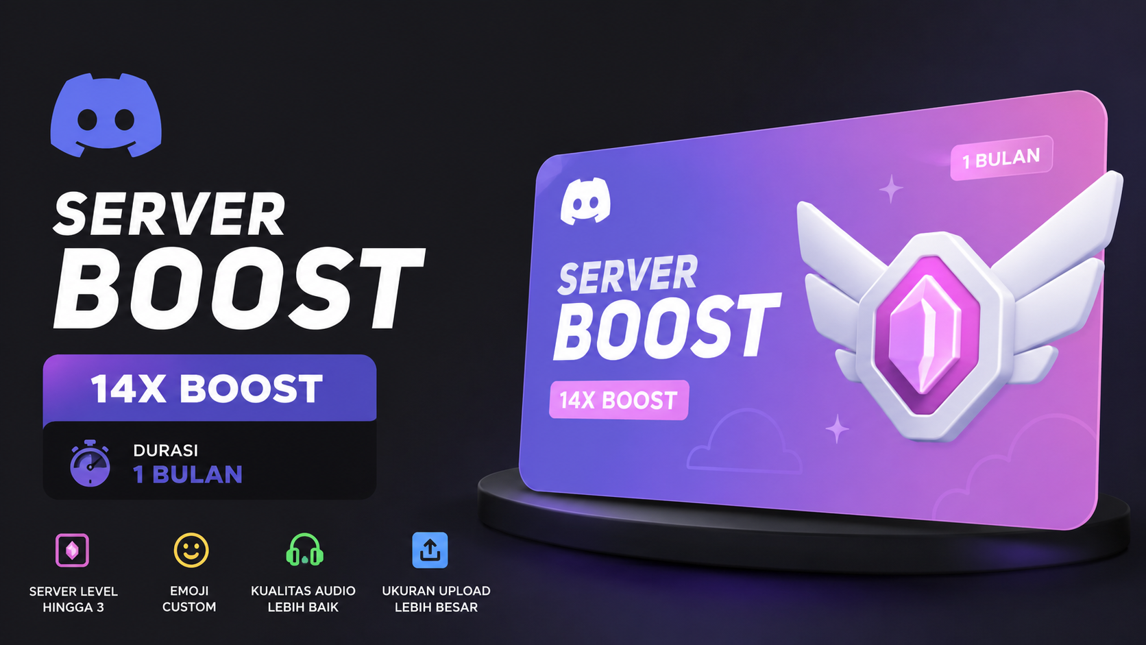 Discord Server Boost 14x Level 3